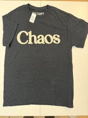 Black 'Chaos' T-Shirt - Size M - NEW WITH TAGS, NEVER WORN